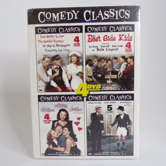 Comedy Classics 1920s - 1960s 4 DVD Boxed Set, Rooney, Sellers, Lombard, Keaton - Picture 1 of 7